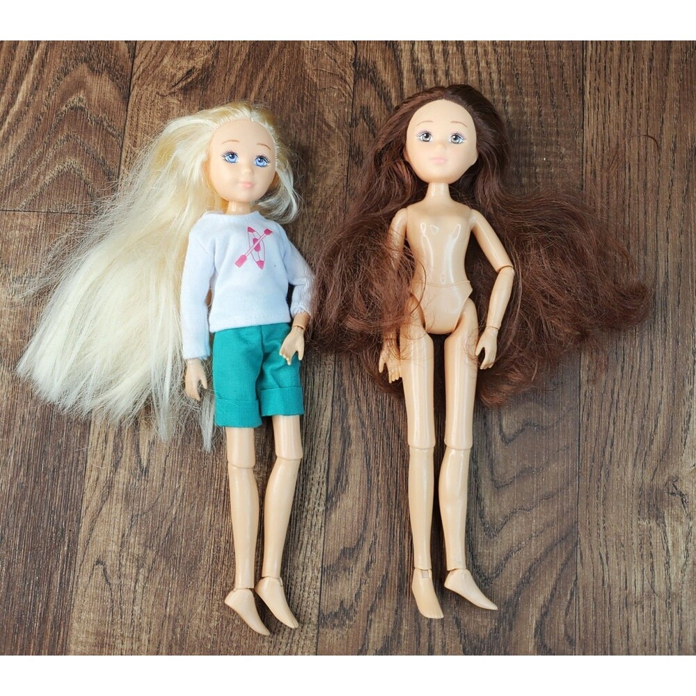 Articulated 10" Dolls Brunette and Blonde Lot of 2 Paradise Kids LLC 2011